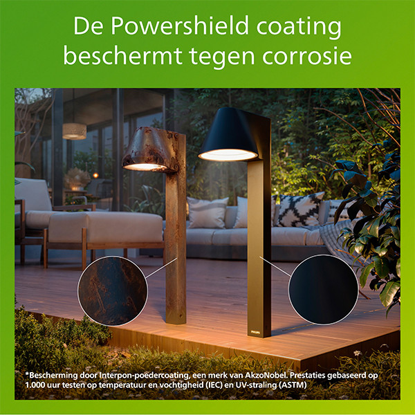 Philips Lantaarn | Ultra Efficient | Voltan | 2700K | IP44 | 4.3W | Zwart LPH05150 - 5