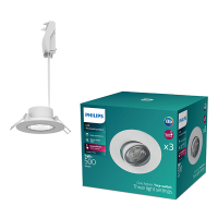 Philips Led inbouwspot | Rond | 2700K | Wit | Ø 68 mm | IP20 | 5W | 3 stuks LPH04081