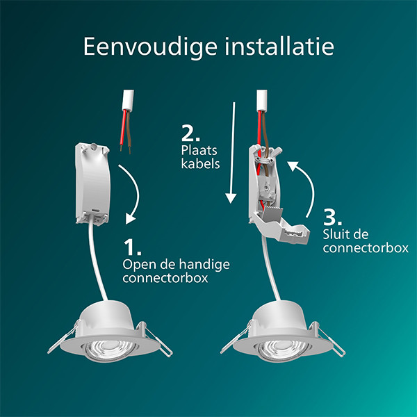 Philips Led inbouwspot | Rond | 4000K | Wit | Ø 68 mm | IP20 | 5W | 3 stuks LPH04085 - 4