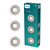 Philips Led inbouwspot | Rond | Nikkel | Ø 68 mm | GU10 fitting | IP20 | 3 stuks LPH04062 - 1