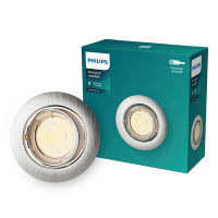 Philips Led inbouwspot | Rond | Nikkel | Ø 68 mm | GU10 fitting | IP20 LPH04068
