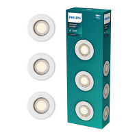 Philips Led inbouwspot | Rond | Wit | Ø 68 mm | GU10 fitting | IP20 | 3 stuks LPH04065