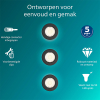 Philips Led inbouwspot | Rond | Zwart | Ø 68 mm | GU10 fitting | IP20 | 3 stuks LPH04059 - 2