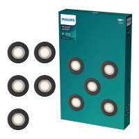 Philips Led inbouwspot | Rond | Zwart | Ø 68 mm | GU10 fitting | IP20 | 5 stuks LPH04060