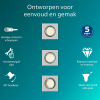 Philips Led inbouwspot | Vierkant | Nikkel | Ø 75 mm | GU10 fitting | IP20 | 3 stuks LPH04075 - 2