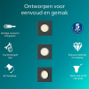 Philips Led inbouwspot | Vierkant | Zwart | Ø 75 mm | GU10 fitting | IP20 | 3 stuks LPH04073 - 2