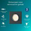 Philips Led inbouwspot | Vierkant | Zwart | Ø 75 mm | GU10 fitting | IP20 LPH04072 - 2