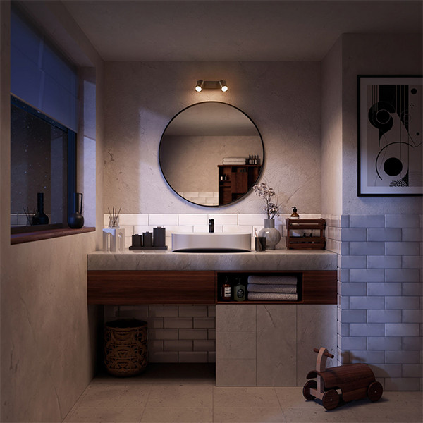 Philips Led opbouwspot | Rond | Idris | IP44 | Zwart | 2x GU10 fitting LPH04818 - 8