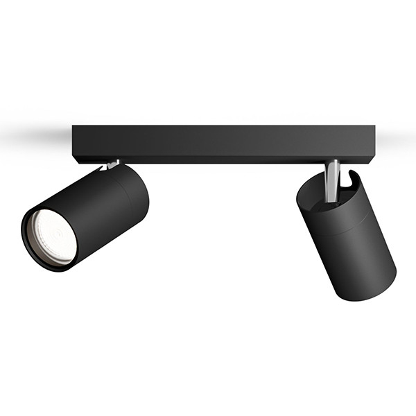 Philips Led opbouwspot | Rond | Idris | IP44 | Zwart | 2x GU10 fitting LPH04818 - 9