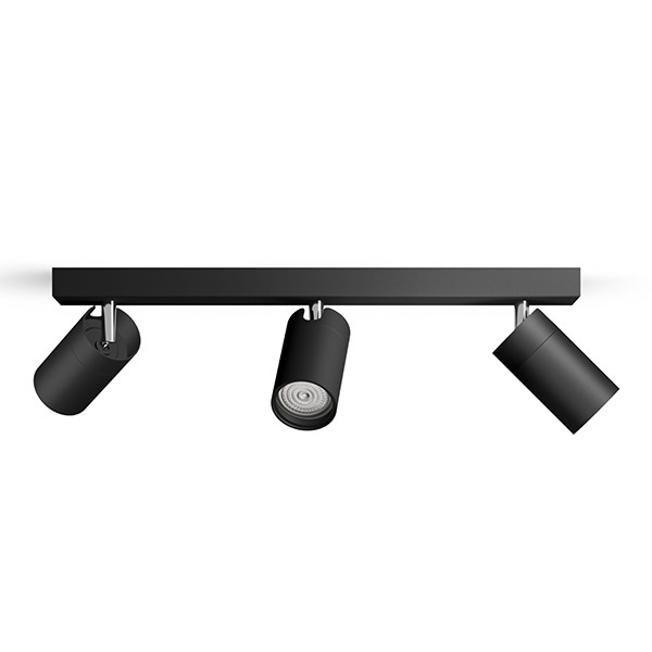 Philips Led opbouwspot | Rond | Idris | IP44 | Zwart | 3x GU10 fitting LPH04819 - 10