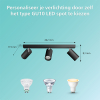 Philips Led opbouwspot | Rond | Idris | IP44 | Zwart | 3x GU10 fitting LPH04819 - 3