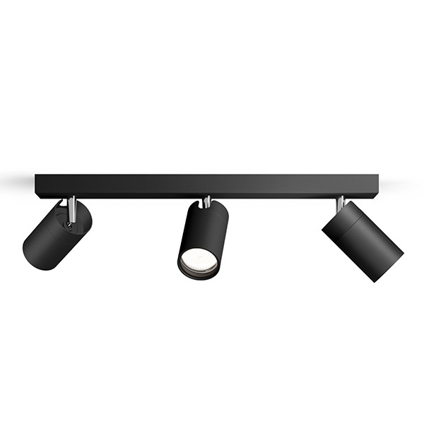 Philips Led opbouwspot | Rond | Idris | IP44 | Zwart | 3x GU10 fitting LPH04819 - 9