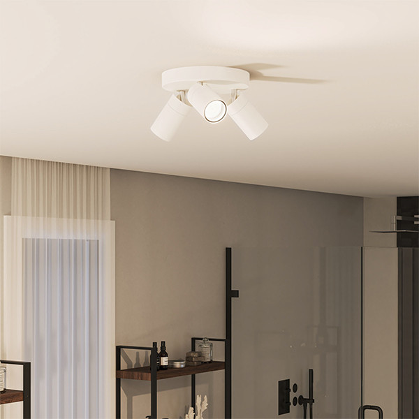 Philips Led opbouwspot | Rond | Idris | Ronde basisplaat | IP44 | Wit | 3x GU10 fitting LPH04822 - 7