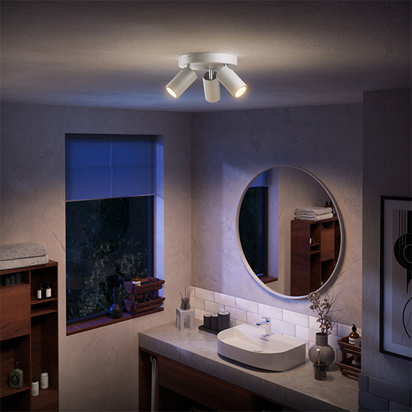 Philips Led opbouwspot | Rond | Idris | Ronde basisplaat | IP44 | Wit | 3x GU10 fitting LPH04822 - 8