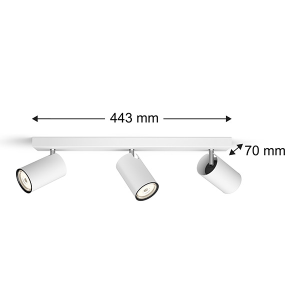 Philips Led opbouwspot | Rond | Kosipo | Wit | 3x GU10 fitting LPH04815 - 10