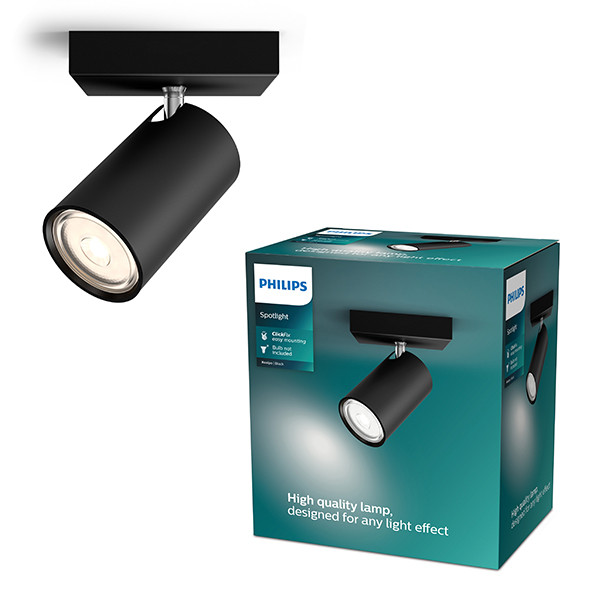 Philips Led opbouwspot | Rond | Kosipo | Zwart | 1x GU10 fitting LPH04776 - 1