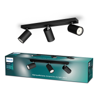 Philips Led opbouwspot | Rond | Kosipo | Zwart | 3x GU10 fitting LPH04778