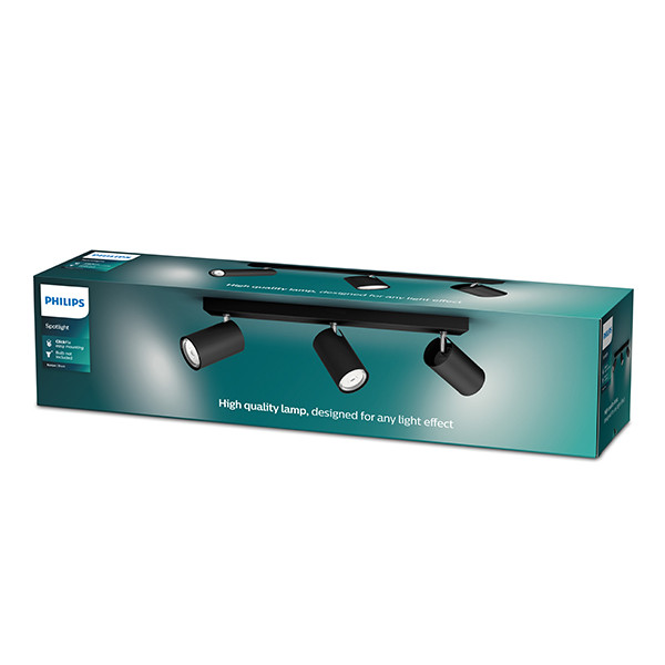 Philips Led opbouwspot | Rond | Kosipo | Zwart | 3x GU10 fitting LPH04778 - 2