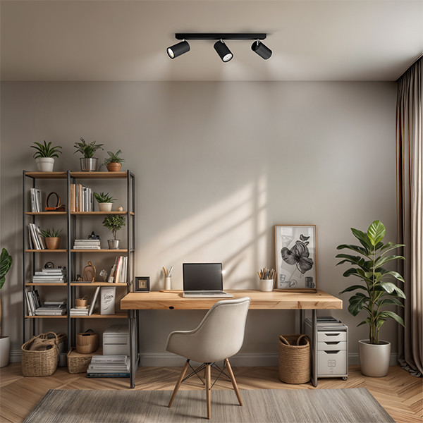 Philips Led opbouwspot | Rond | Kosipo | Zwart | 3x GU10 fitting LPH04778 - 7