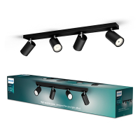 Philips Led opbouwspot | Rond | Kosipo | Zwart | 4x GU10 fitting LPH04779