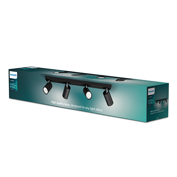 Philips Led opbouwspot | Rond | Kosipo | Zwart | 4x GU10 fitting LPH04779 - 2