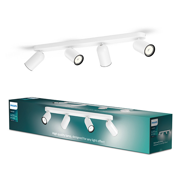 Philips Led opbouwspot | Rond | Pongee | Wit | 4x GU10 fitting LPH04774 - 1