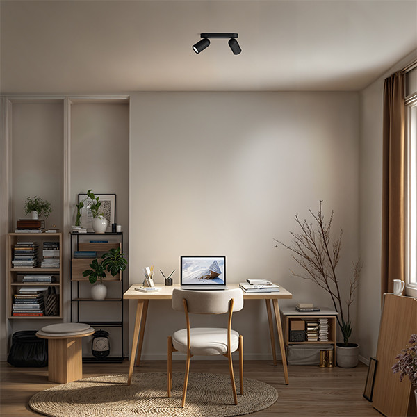 Philips Led opbouwspot | Rond | Pongee | Zwart | 2x GU10 fitting LPH04771 - 7