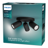 Philips Led opbouwspot | Rond | Pongee | Zwart | 3x GU10 fitting LPH04773 - 2