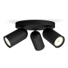 Philips Led opbouwspot | Rond | Pongee | Zwart | 3x GU10 fitting LPH04773 - 3