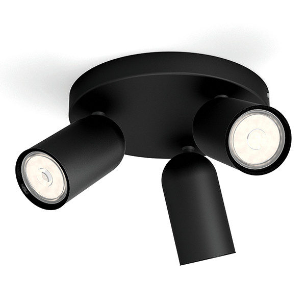 Philips Led opbouwspot | Rond | Pongee | Zwart | 3x GU10 fitting LPH04773 - 4