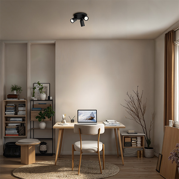 Philips Led opbouwspot | Rond | Pongee | Zwart | 3x GU10 fitting LPH04773 - 7