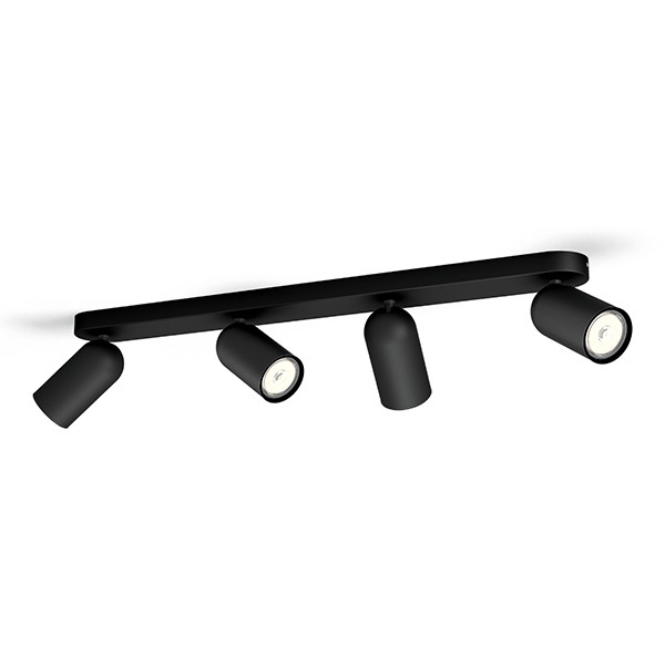 Philips Led opbouwspot | Rond | Pongee | Zwart | 4x GU10 fitting LPH04775 - 4