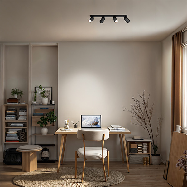 Philips Led opbouwspot | Rond | Pongee | Zwart | 4x GU10 fitting LPH04775 - 7