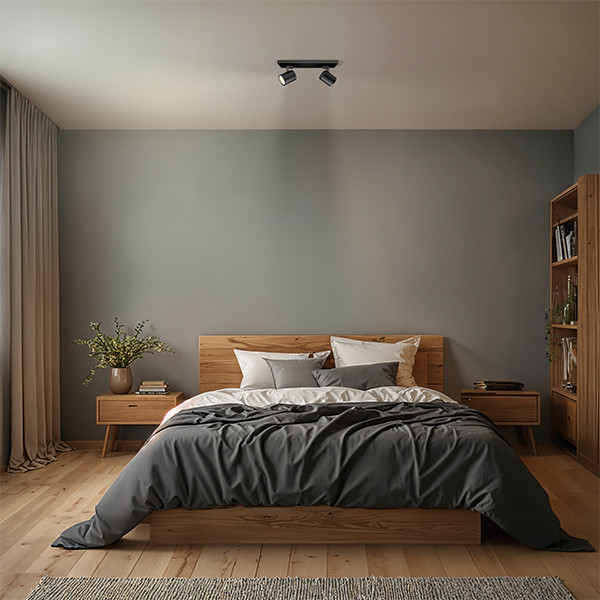 Philips Led opbouwspot | Rond | Runner | Zwart | 2x GU10 fitting LPH04816 - 5