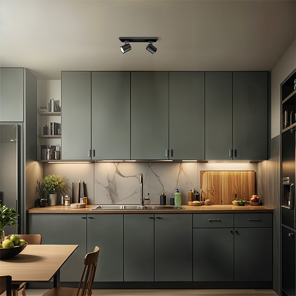 Philips Led opbouwspot | Rond | Runner | Zwart | 2x GU10 fitting LPH04816 - 7