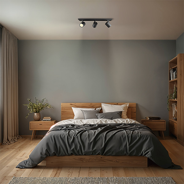 Philips Led opbouwspot | Rond | Runner | Zwart | 3x GU10 fitting LPH04817 - 4