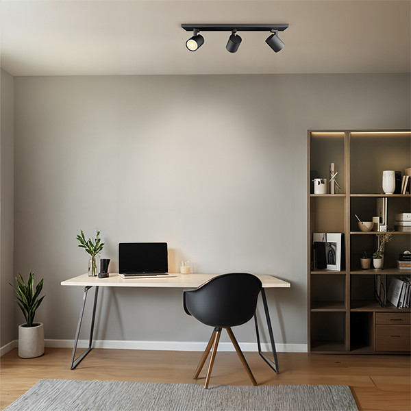 Philips Led opbouwspot | Rond | Runner | Zwart | 3x GU10 fitting LPH04817 - 5