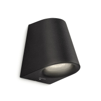 Philips MyGarden wandlamp | Virga | 2700K | IP44 | 3W | Zwart LPH01199