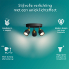 Philips Niall plafondspot | 3x GU10 | Ronde basisplaat | Zwart/Goud  LPH03774 - 3
