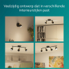 Philips Niall plafondspot | 3x GU10 | Ronde basisplaat | Zwart/Goud  LPH03774 - 7