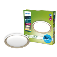 Philips Pebblo plafondlamp | Ultra Efficient | SceneSwitch | 2700K | Ø 32 cm | Wit/Goud | 10W  LPH03740