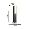 Philips Philps MyGarden sokkellamp 42 cm | Stratosphere | 2700K | Ultra Efficient | IP44 | 3.8W | Antraciet  LPH03510 - 3