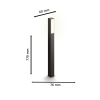 Philips Philps MyGarden sokkellamp 77 cm | Stratosphere | 2700K | Ultra Efficient | IP44 | 3.8W | Antraciet  LPH03516 - 3