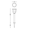 Philips Philps MyGarden sokkellamp met spies 60 cm | Radii | 3000K | Ultra Efficient | IP44 | 1.3W | Zwart  LPH03555 - 3
