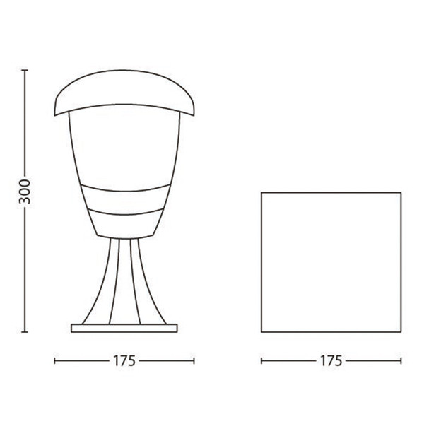 Philps myGarden sokkellamp 30 cm | Creek | Ultra Efficient | IP44 | Zwart LPH04755 - 4