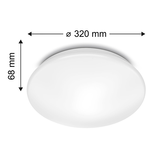 Philips Plafondlamp | Canopus | 2700K | Ø 32 cm | IP44 | Wit | 17W LPH04799 - 6