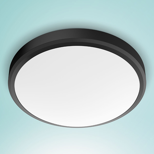 Philips Plafondlamp | Doris | 2700K | Ø 32 cm | IP44 | Zwart | 17W LPH04803 - 3