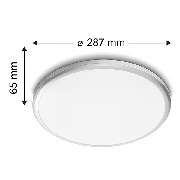 Philips Plafondlamp | Spray | 2700K | Ø 29 cm | IP44 | Zilver | 12W LPH04800 - 5