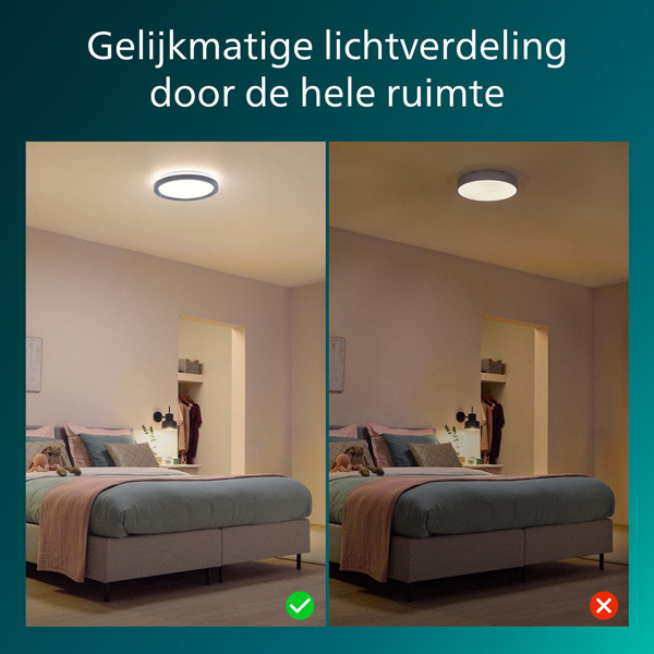 Philips  Plafondlamp met Afstandsbediening | Ø 30 cm | Rond | 2200-6500K | IP20 | Zwart | 24W LPH04843 - 8