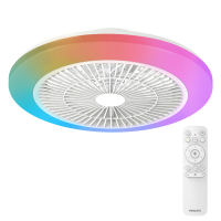 Philips Plafondventilator met LED lamp | Amigo | Ø 48 cm | 2700K + RGB | Wit | Dimbaar LPH04855